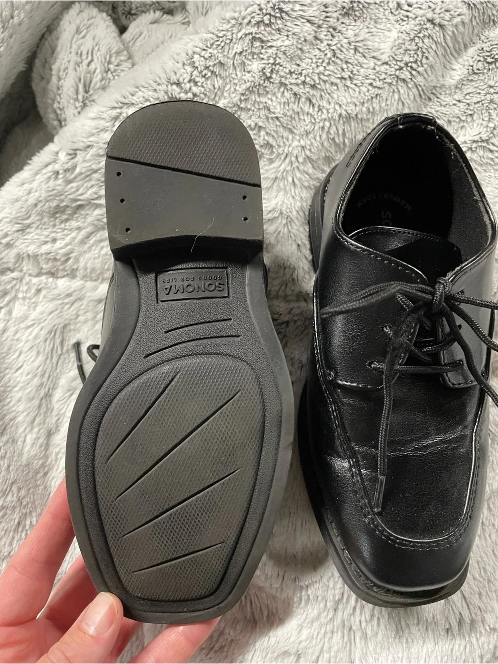 Sonoma Black Kids Lace-Up Dress Shoes